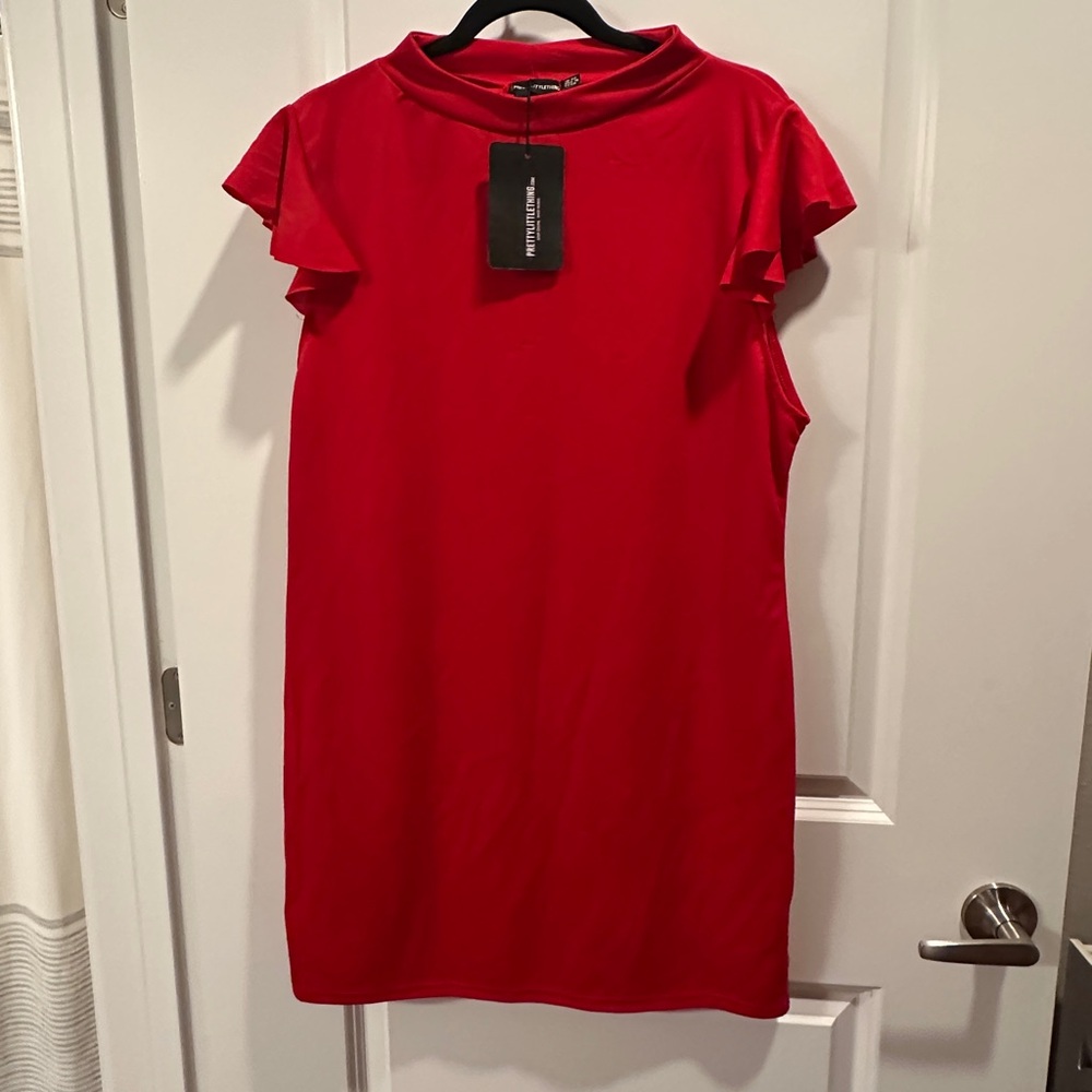 PrettyLittleThing Red Mini Dress